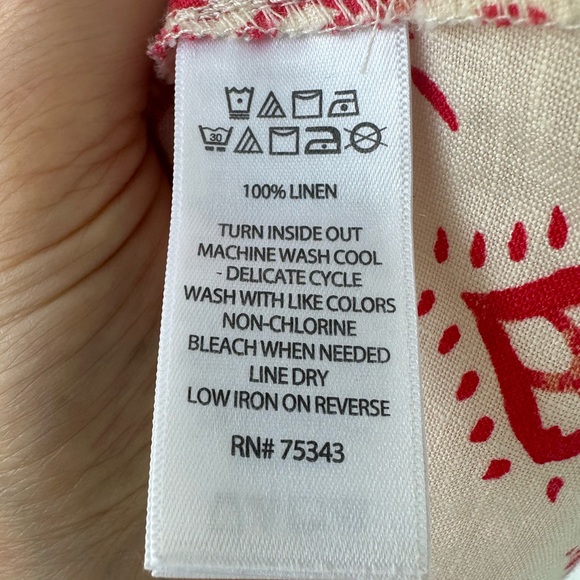 Artisan NY Linen Midi High Low Sundress Geo Aztec Sleeveless Small - Picture 7 of 9